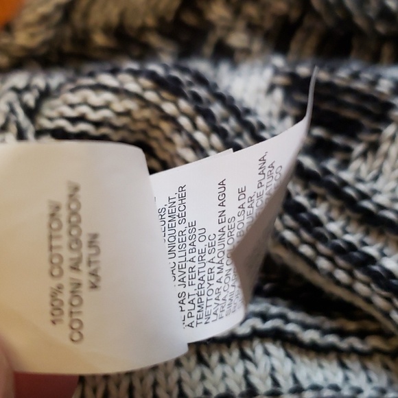 Lucky Brand Geometric Jacquard Sweater  Black White - Picture 6 of 6